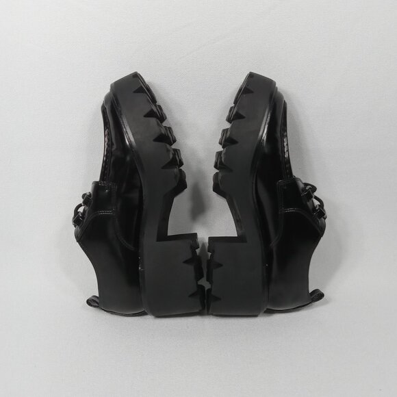 SAM EDELMAN 'Monna' Black Lug Sole Lace-up Oxford Womens Size 8 - Picture 10 of 15